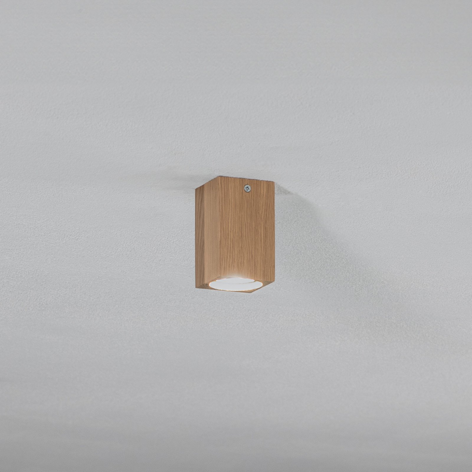 Envostar Peach Puff plafonieră cuboid 10cm - Camera de zi / sufragerie - modern - lemn deschis la culoare