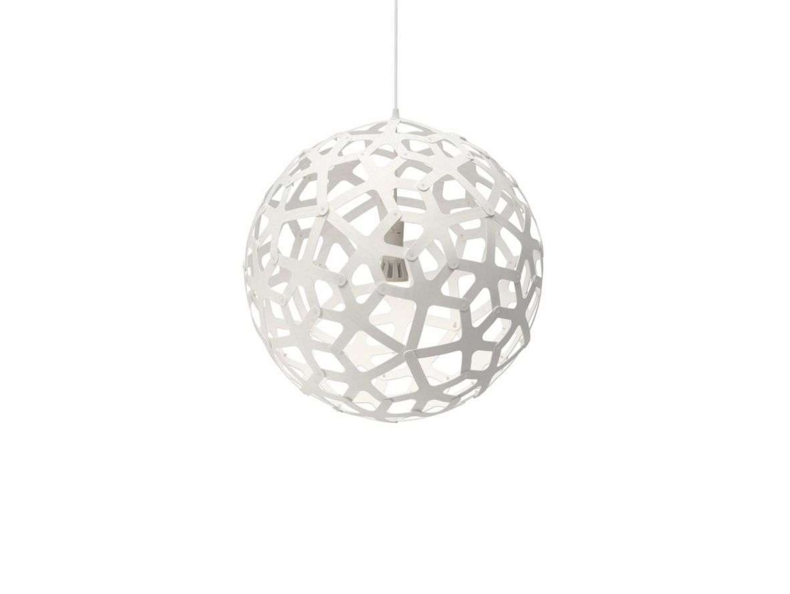 Coral Lustră Pendul Ø80 White 2 Sides - David Trubridge