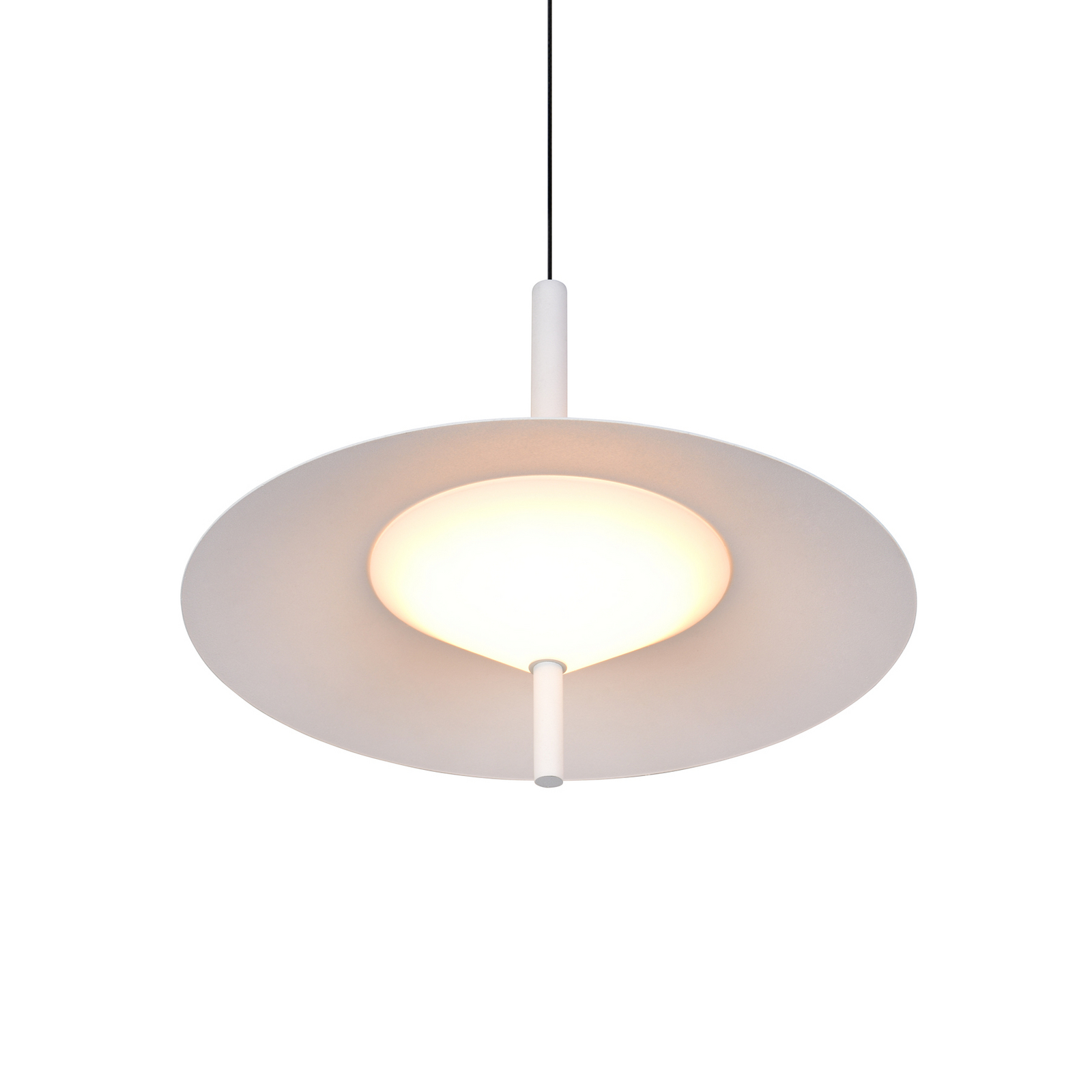 LED piekaramā lampa „Amalo“, matēti balta, Ø 30 cm, metāls, CCT LED piekaramā lampa „Amalo“, matēti balta, Ø 30 cm, metāls, CCT