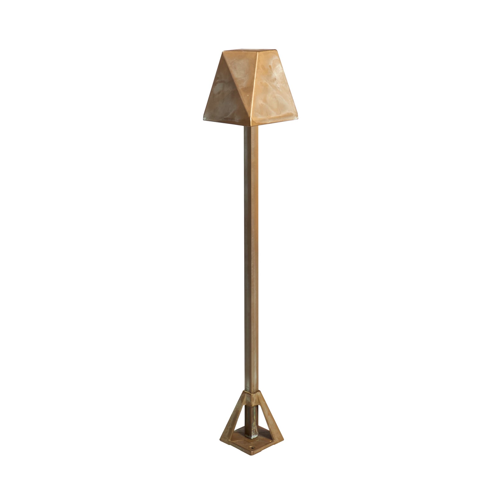 Lampioncino LED Silva Edge, altezza 50 cm, ottone anticato