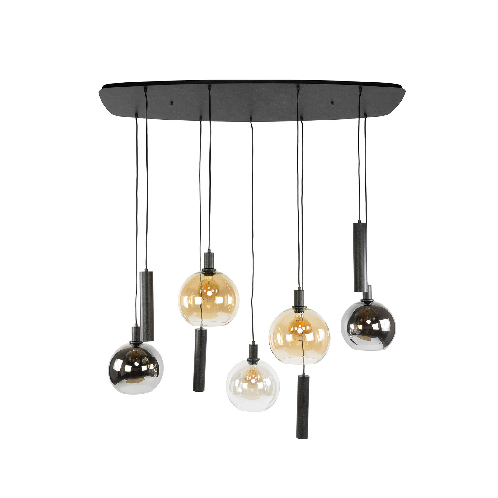 Pendelleuchte Sfera Tricolore, mehrfarbig, 9-flg., E27/GU10 Pendelleuchte Sfera Tricolore, mehrfarbig, 9-flg., E27/GU10
