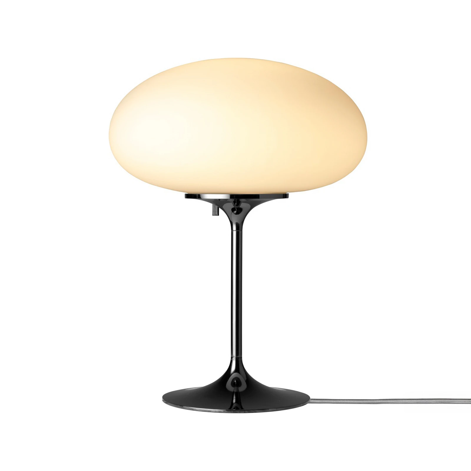 Gubi stolová lampa Stemlite, čierna-chrómová, výška 42 cm, stmievateľná