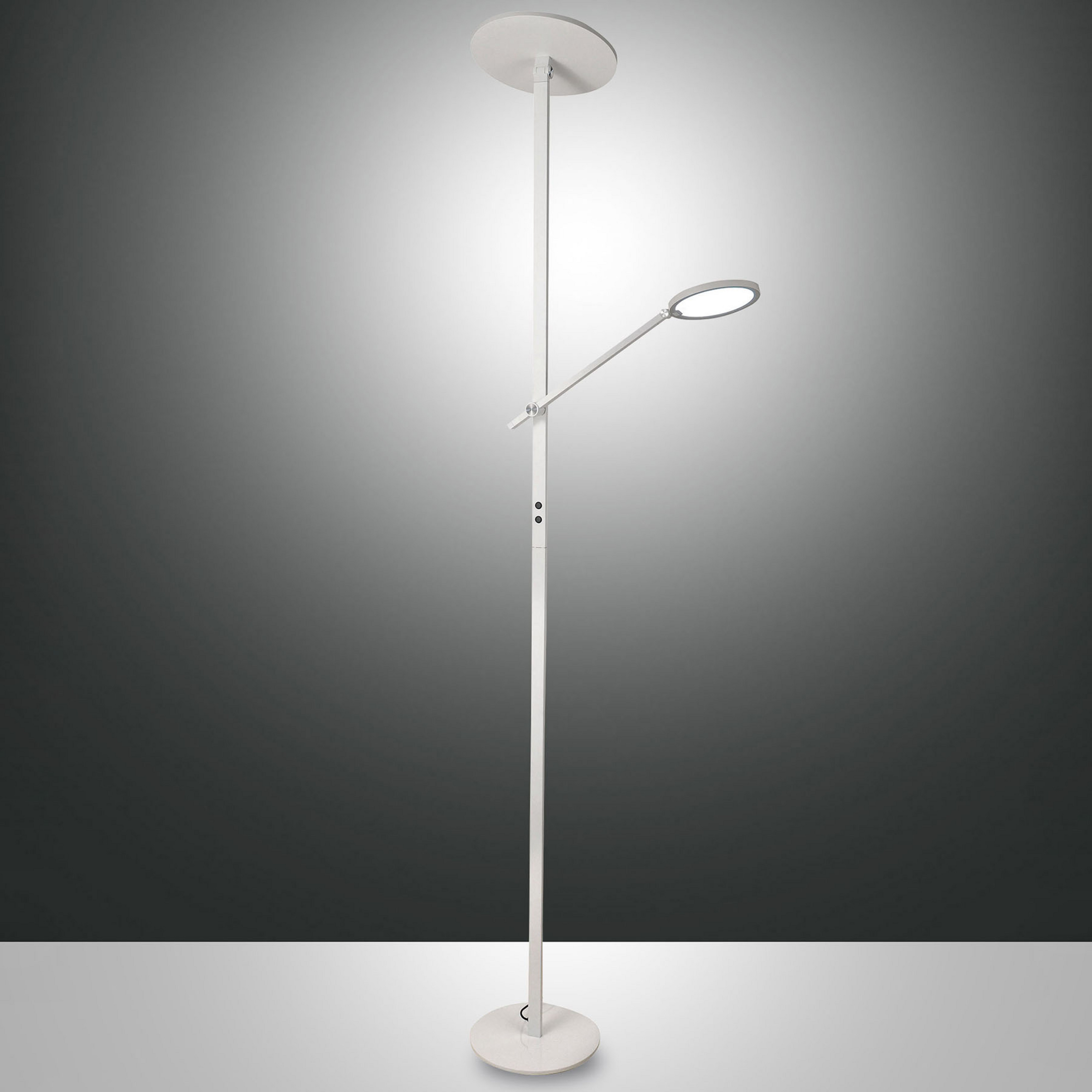 Regina LED-lattiavalaisin lukuvarrella, 2fl, valkoinen
