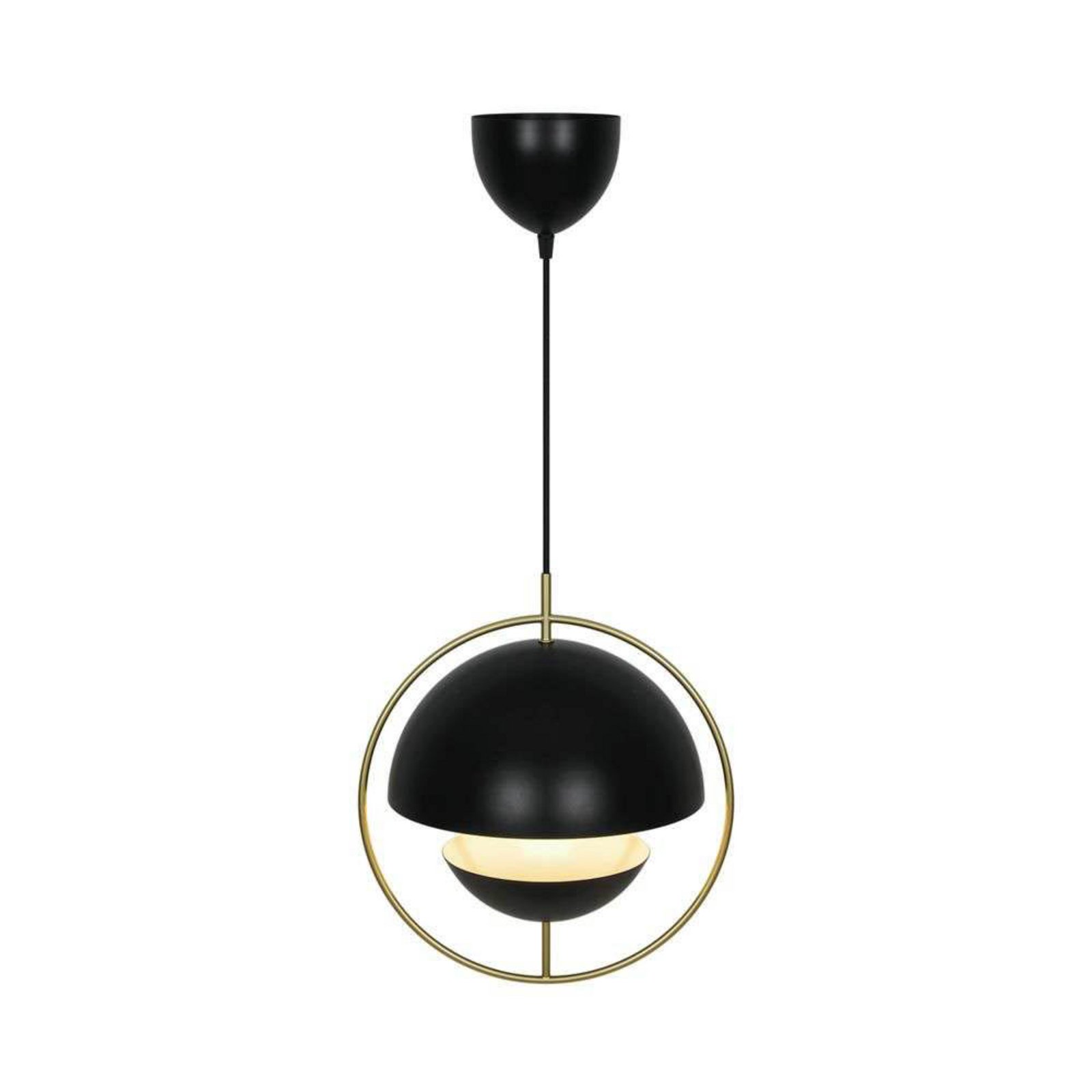 Pendelleuchte Tavia, schwarz, Ø 33 cm, Metall