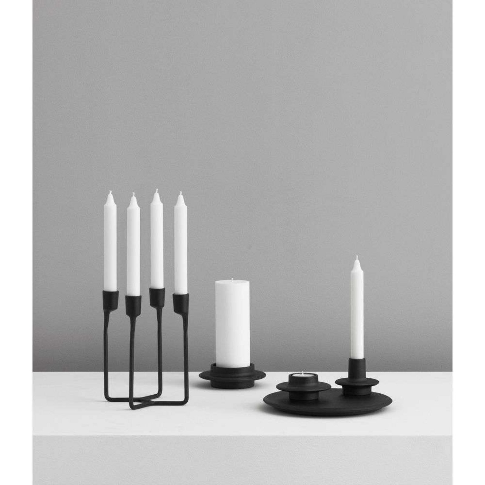 Heima Block Candle Holder Black - Normann Copenhagen