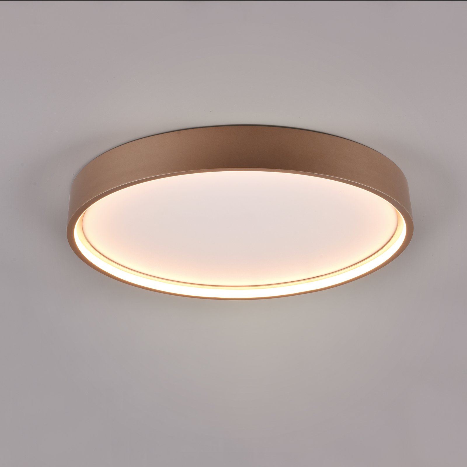 LED-taklampe Doha, CCT, kaffefarget