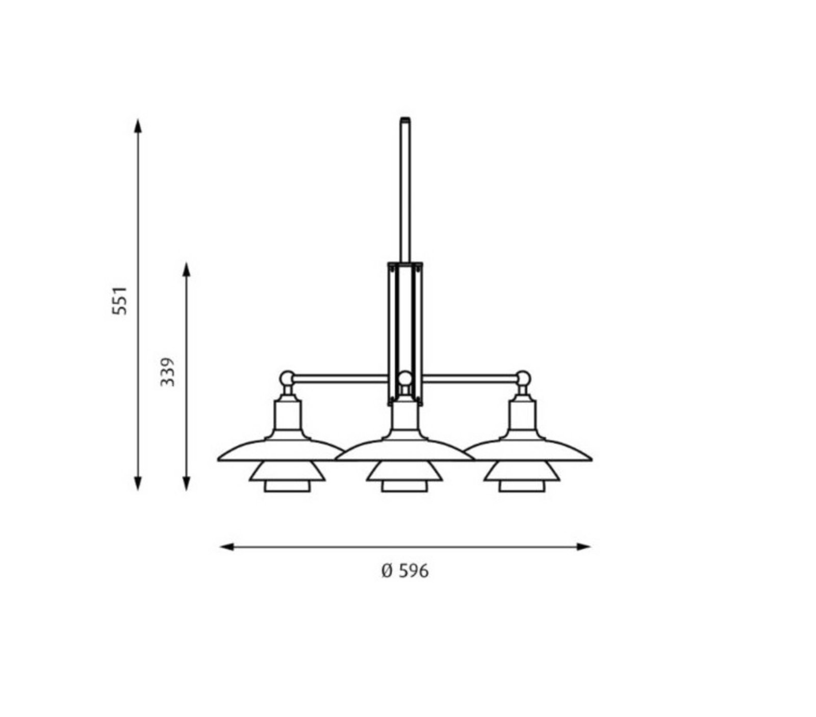 PH 2/1 Sombra para Candeeiro de Mesa & Candeeiro de Parede & Stem Fitting Opala 