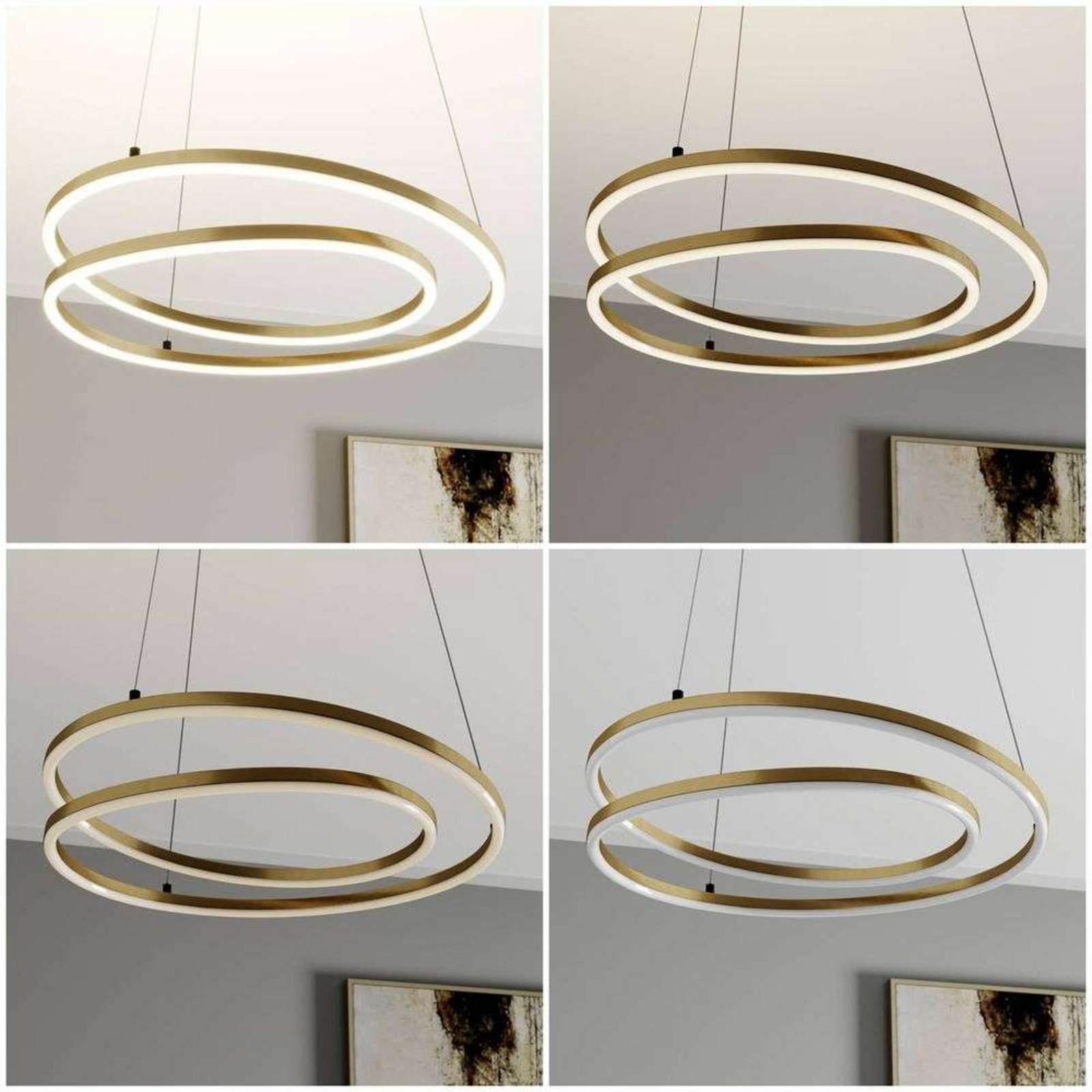 Davian LED Lustră Pendul Dim. Brass - Lindby