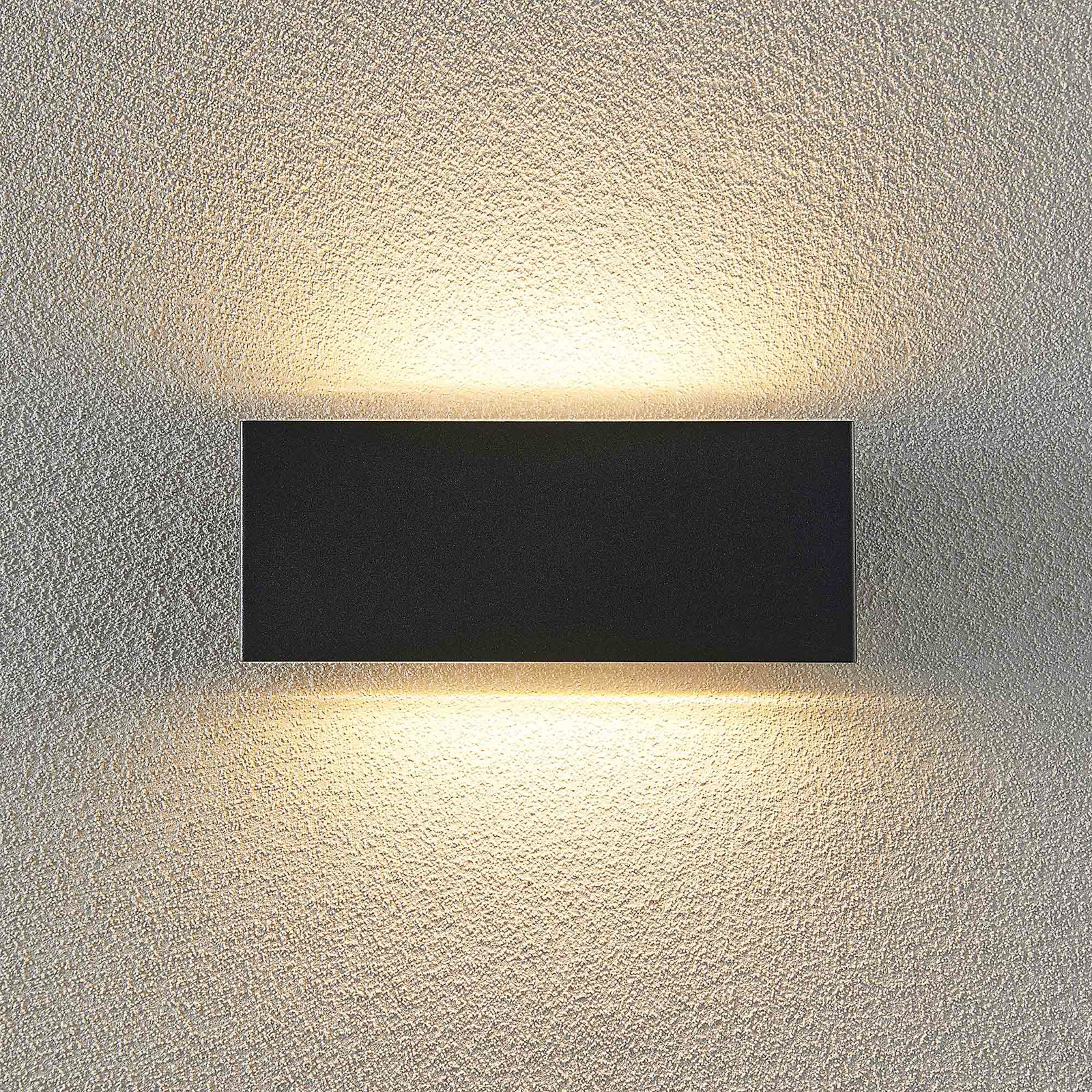 Lindby Kiban udendørs LED-væglampe, mørkegrå