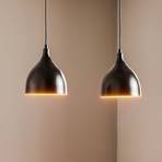 Nanu metalen hanglamp, zwart, 2-lamps