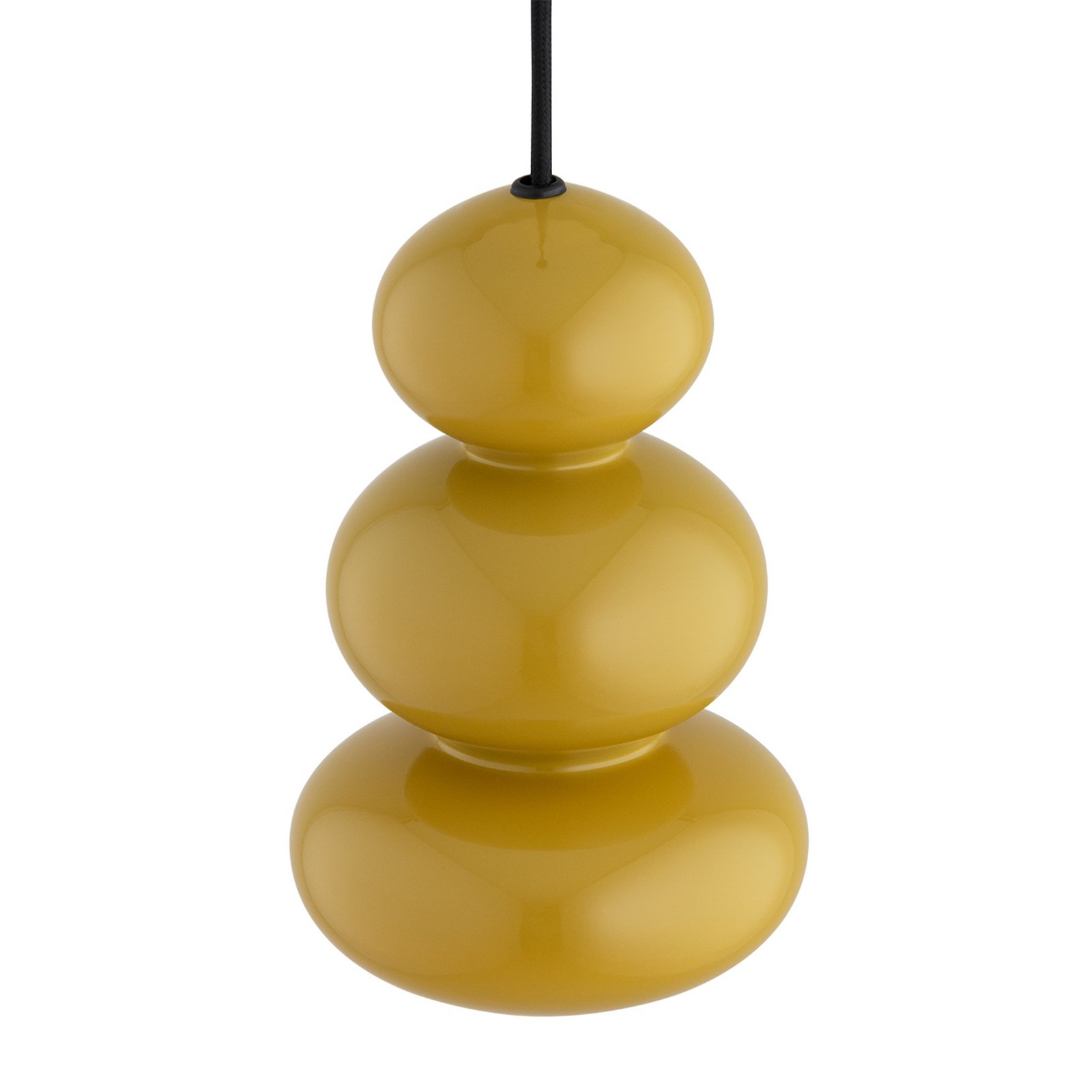 Lampada a sospensione Oman, giallo miele lucido, vetro, Ø 14 cm