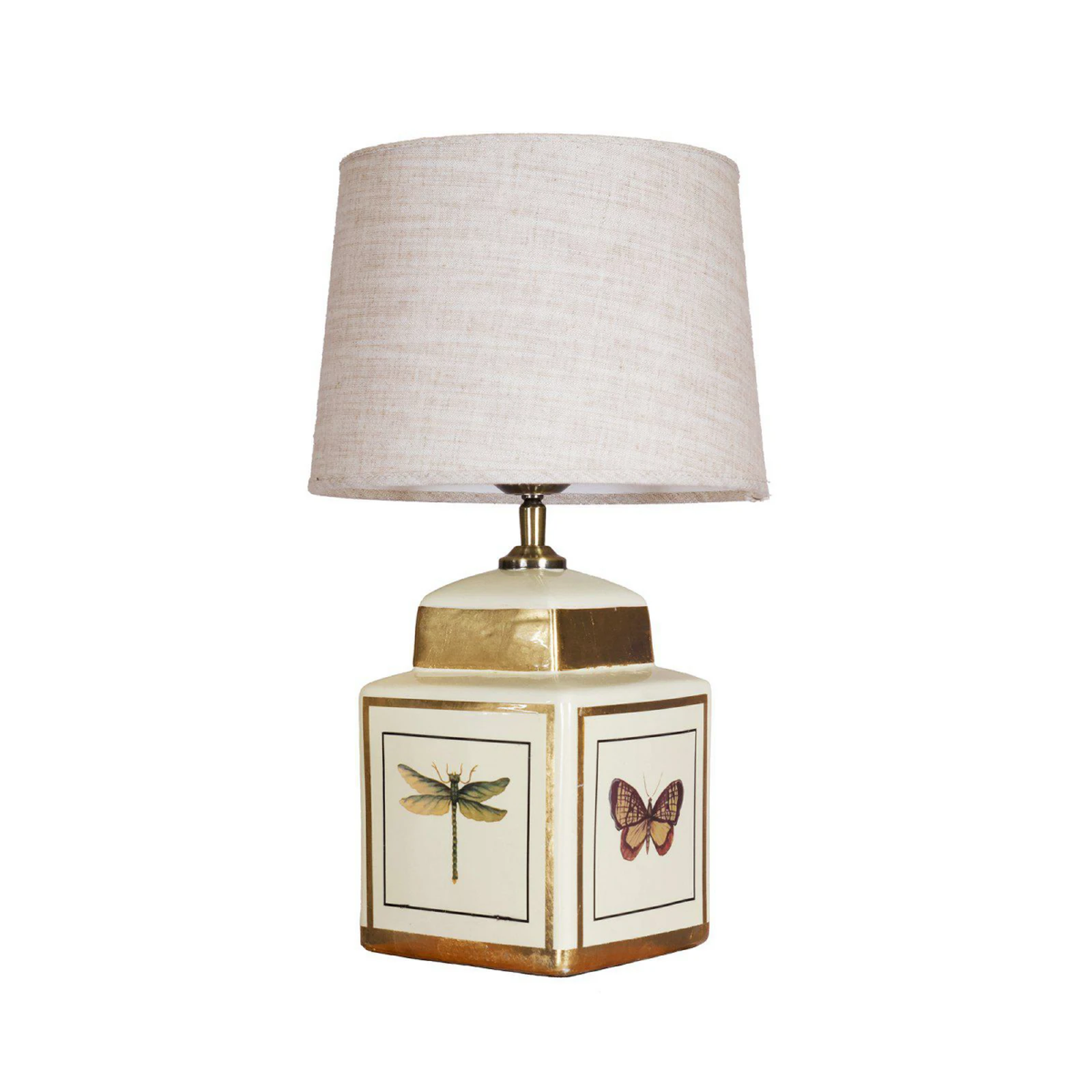 PR Home Namizna svetilka Lucca, pesek, višina 45 cm, keramika