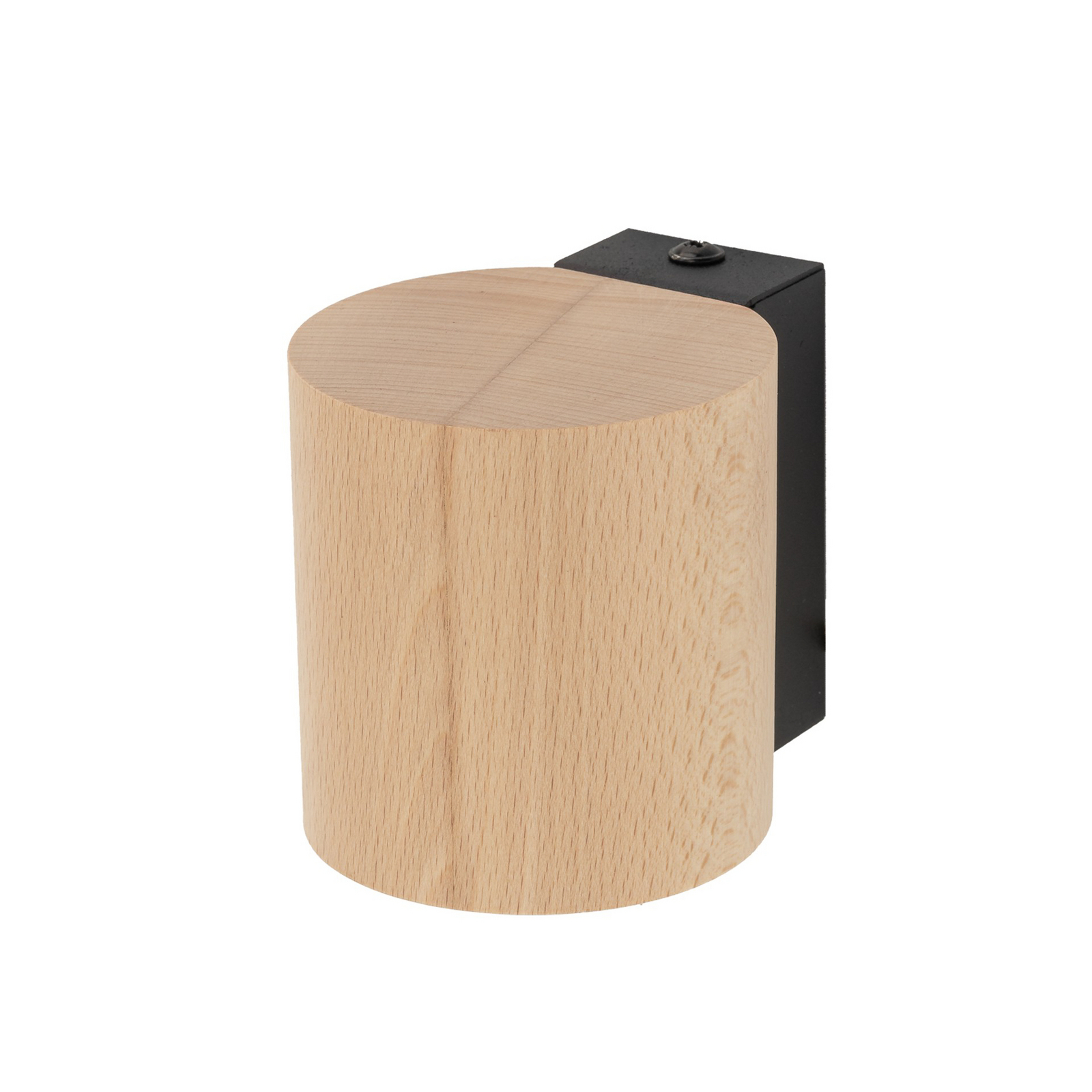 Aplique de pared Eve, haya, madera, Ø 8 cm, GU10