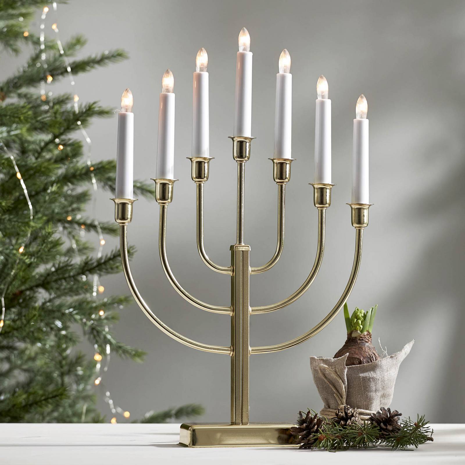 Kerzenleuchter Kristina, Höhe 47 cm, E10 LED, 7-flg., Metall günstig online kaufen
