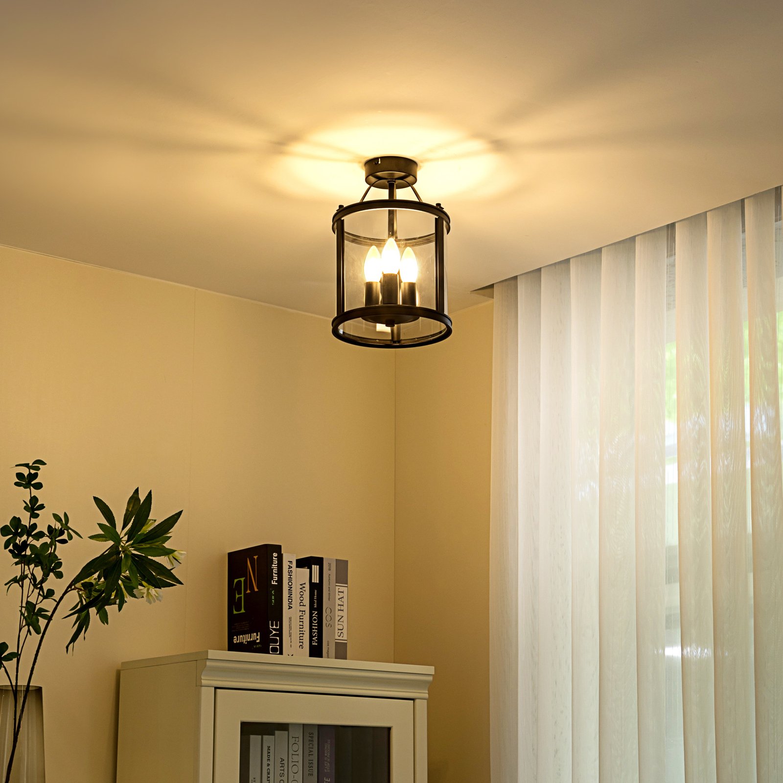 Lucande Eryk plafondlamp glas 3-lamps
