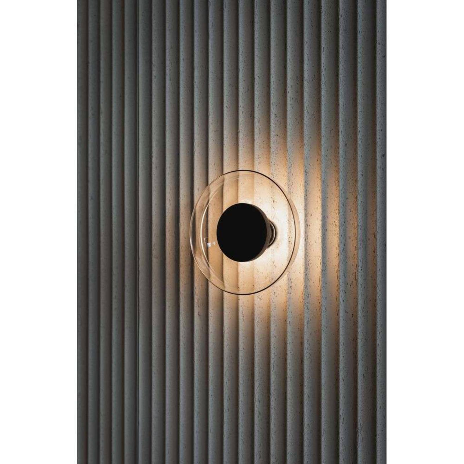 MARSET LED-Wandleuchte Aura, Ø 18 cm, rauchgrau/transparent günstig online kaufen