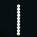 Terzani Abacus pendente bianco/ottone/ottone a 10 luci.