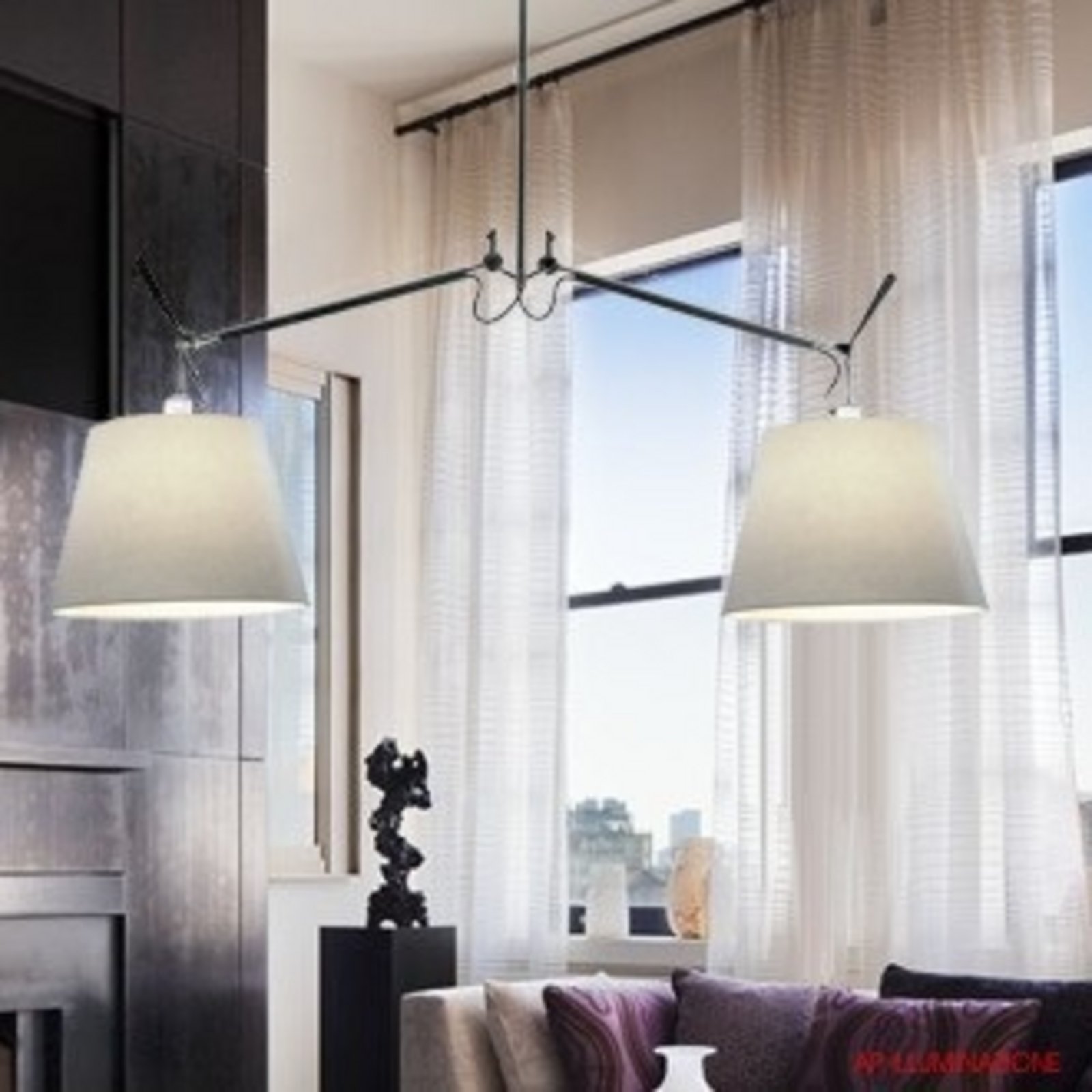 Tolomeo Basculante Candeeiro Suspenso ø320 Satin - Artemide