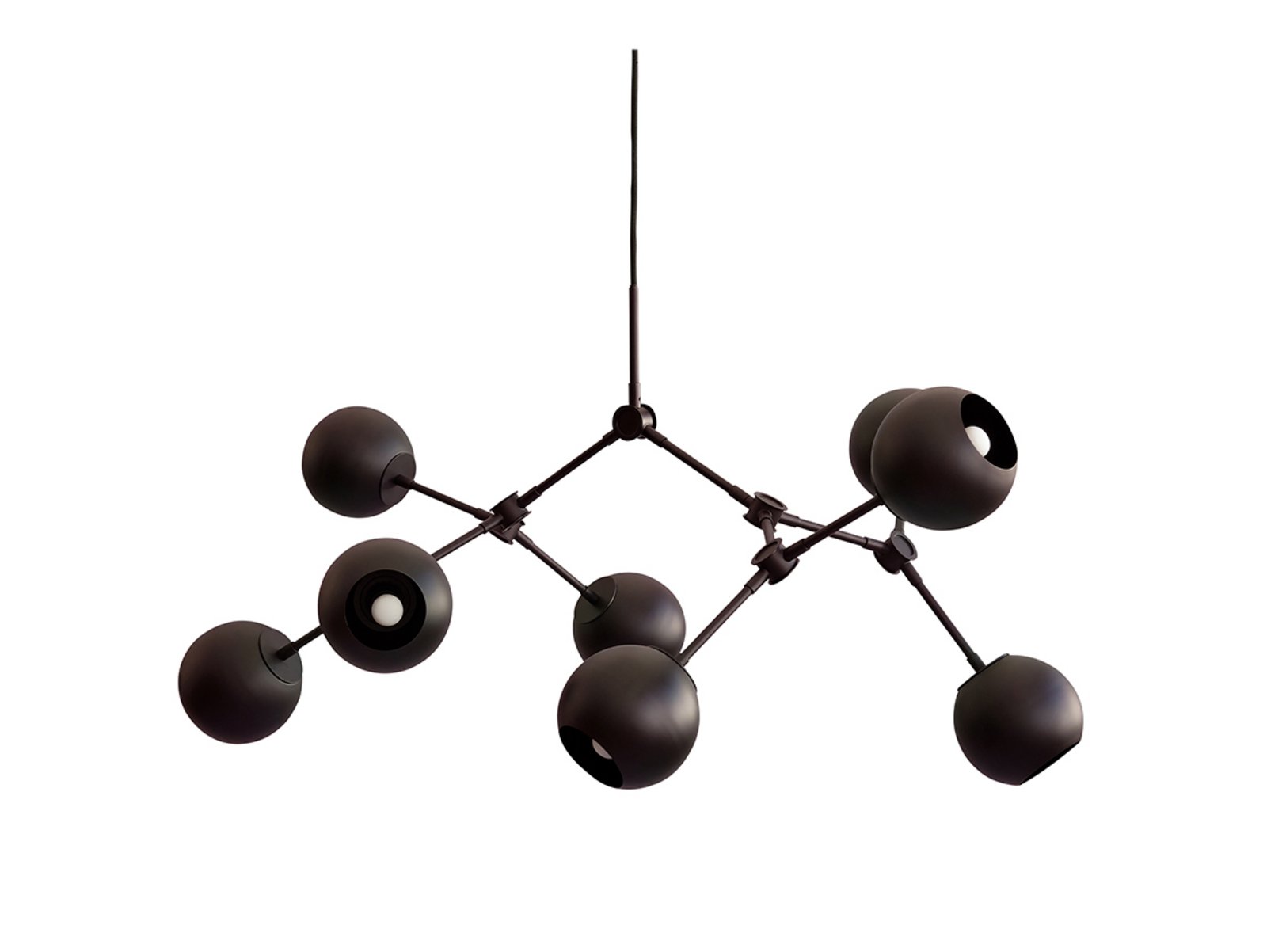 Drop Globe Mini Burned Black Chandelier - 101 Copenhagen