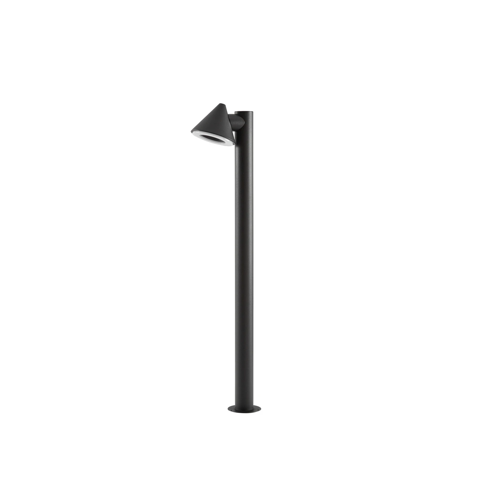 Lindby LED-väglampa Soran, svart, 100 cm, metall, IP44