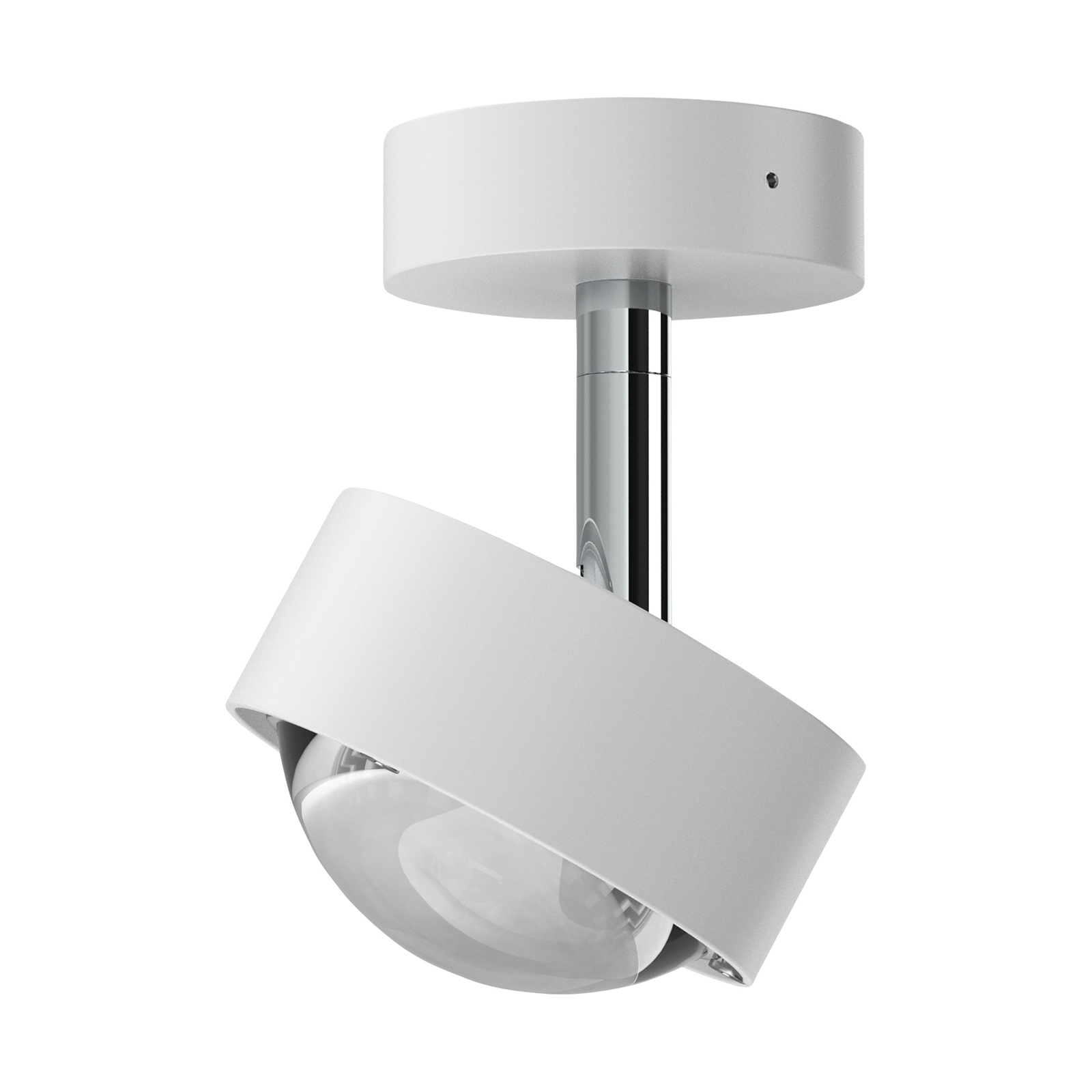 Puk Mini Turn LED lente spot trasparente a 1 luce bianco opaco