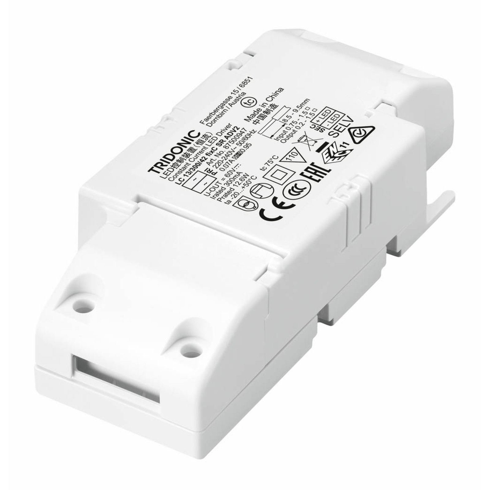 TRIDONIC LED vezérlő LC 13W 300mA fixC SR ADV2
