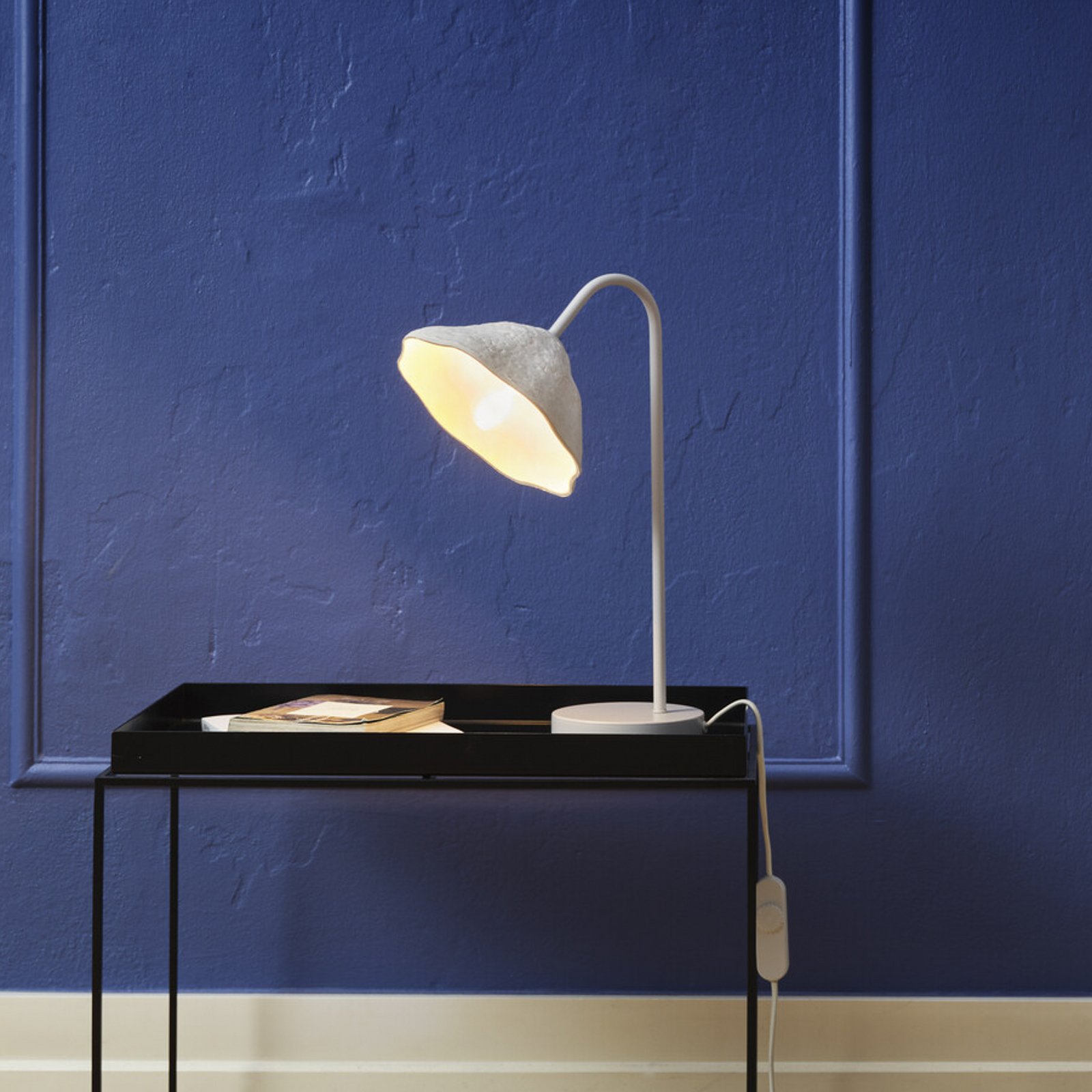 OSRAM bordlampe Decor Lotus Leaf, 1 lyskilde, hvit, papir, E14