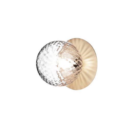 Liila 1 Medium Spotlight, gold/clear, IP44, G9 - Nuura