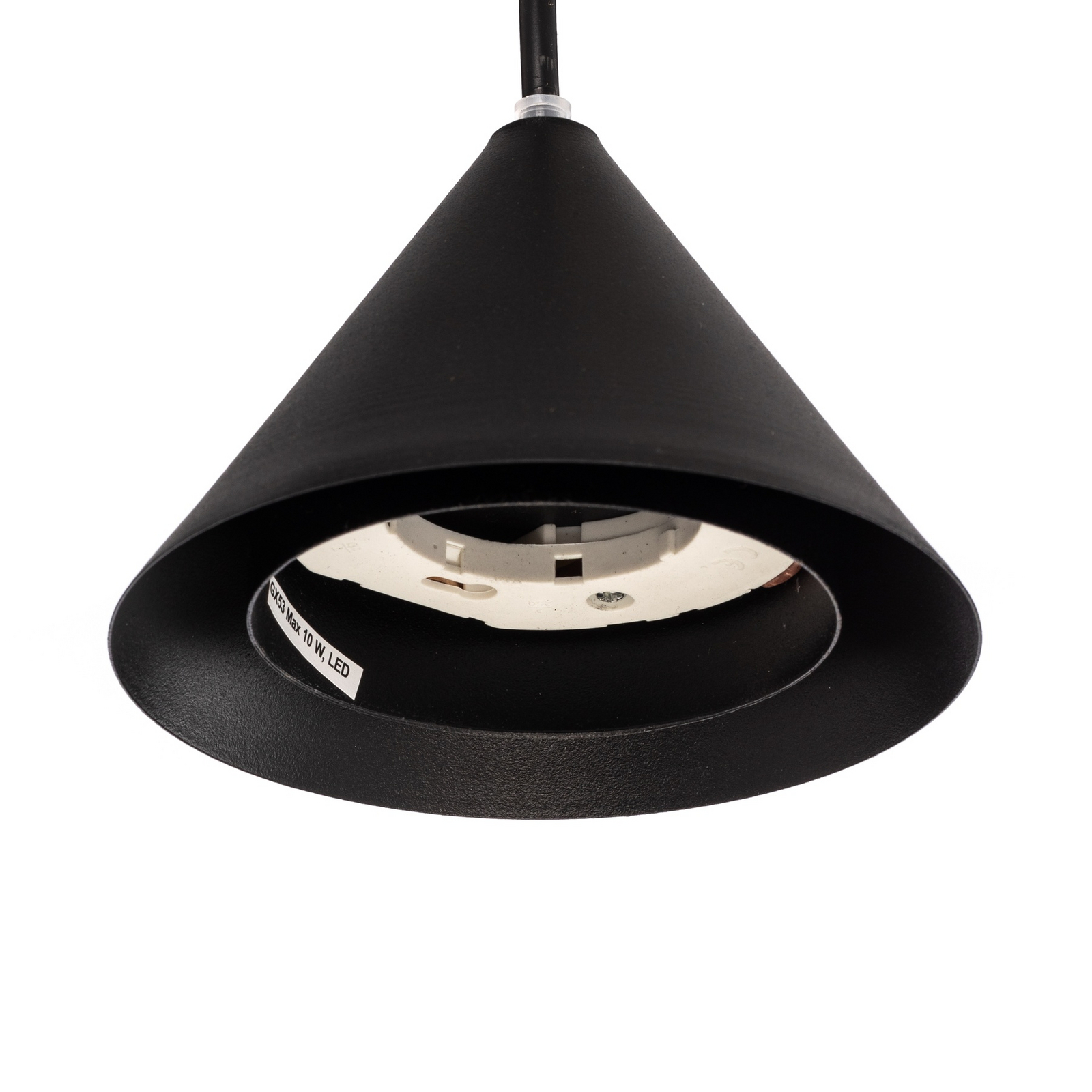 Elit Spider pendant light, 6-bulb, black, metal