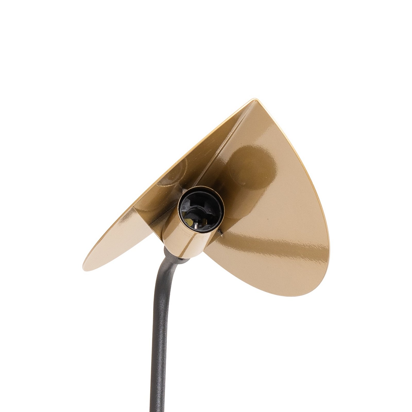 Bordlampe Corner, sort/guld, højde 57 cm, E14