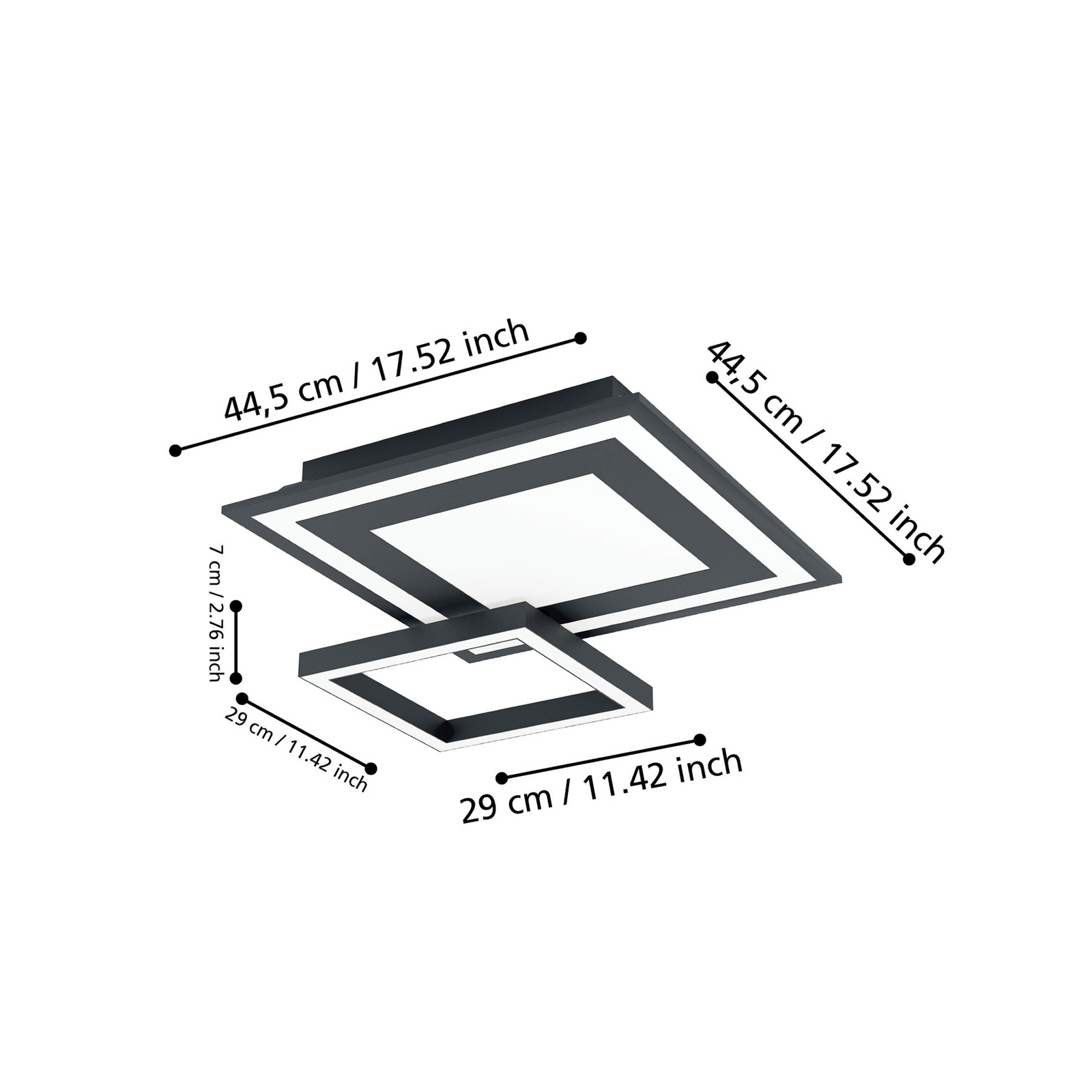 EGLO connect Savatarila-Z LED griestu lampa melna