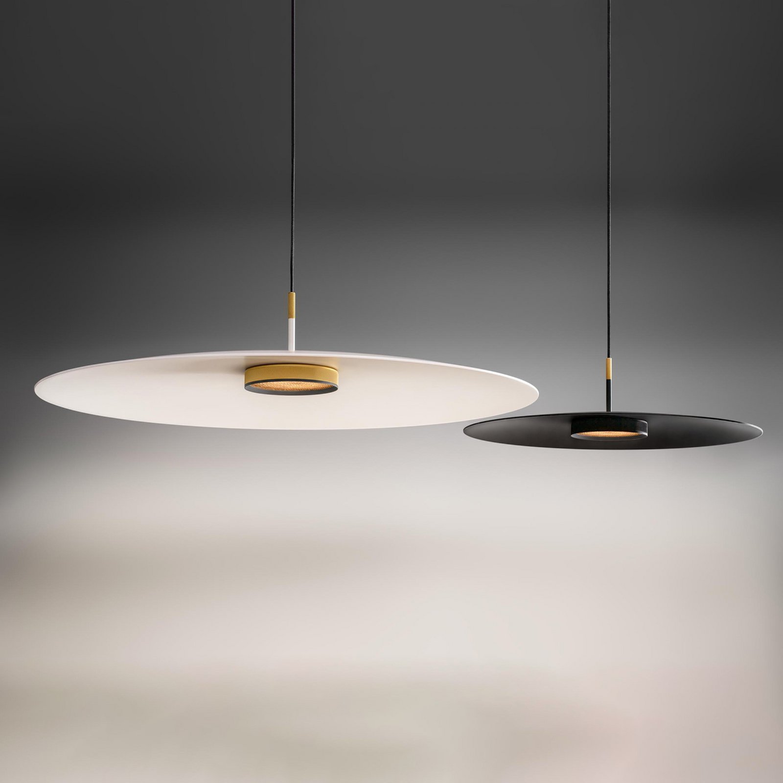 OLEV LED-Hängelampe OVERFLY PLUS, schwarz Ø 55 cm Metall 927