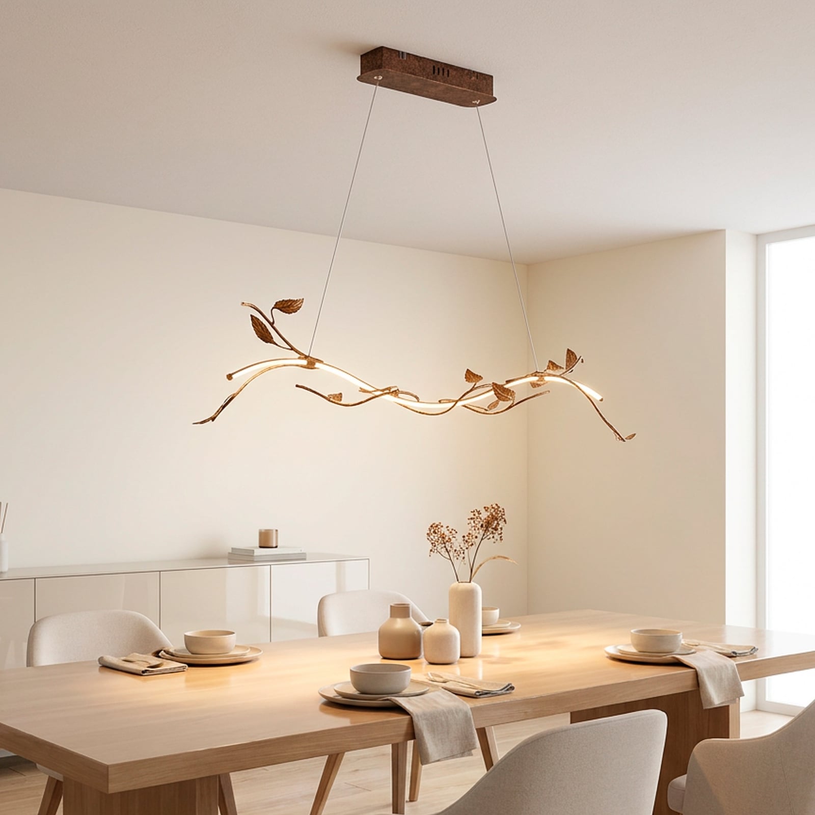 Aurelia LED pendant light, rust brown, metal, 2,700K, dimmable Aurelia LED pendant light, rust brown, metal, 2,700K, dimmable
