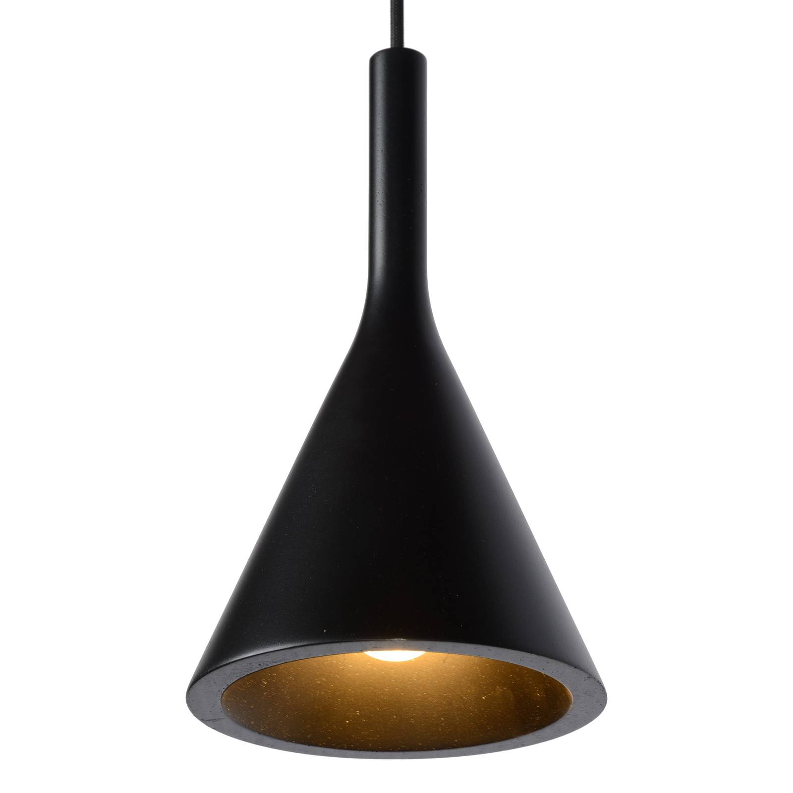 Lampa wisząca Gipsy. czarny, gips, 120 cm, 4-punktowa