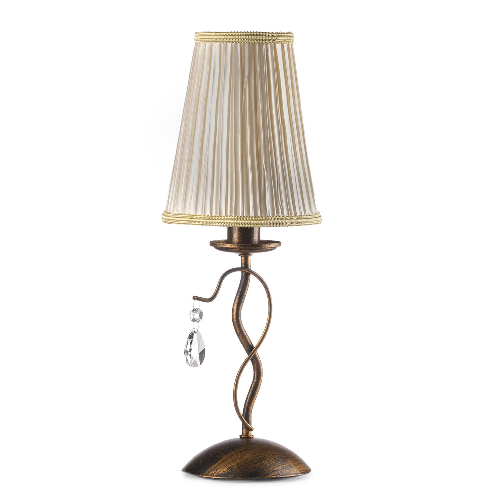 Delia bordlampe, bronsefarget, jern, høyde 42 cm, Ø 15 cm