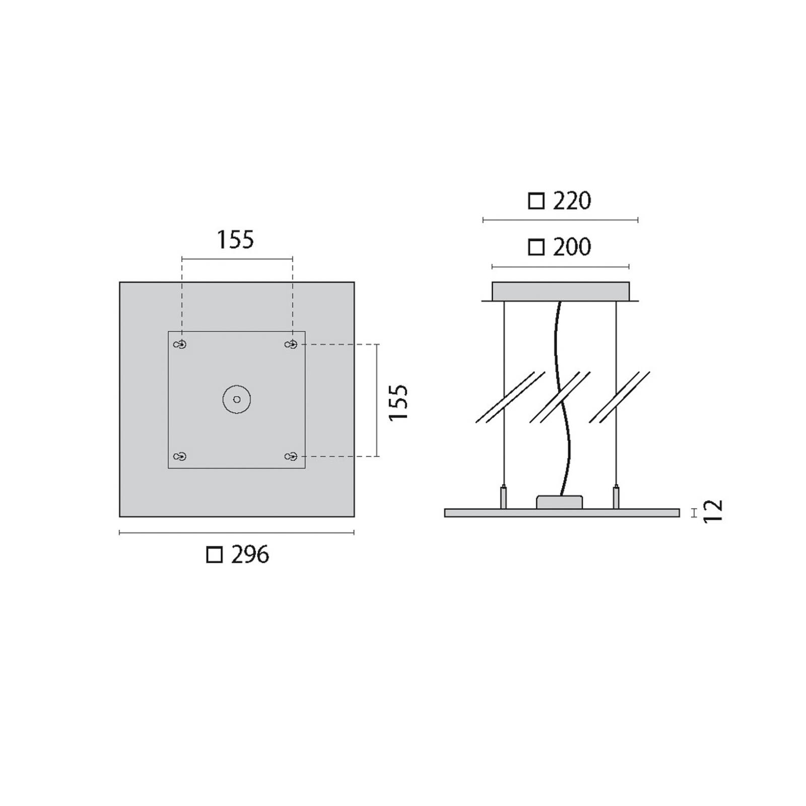 LED-Hängeleuchte FL Square 300 PL OP on/off 830 günstig online kaufen