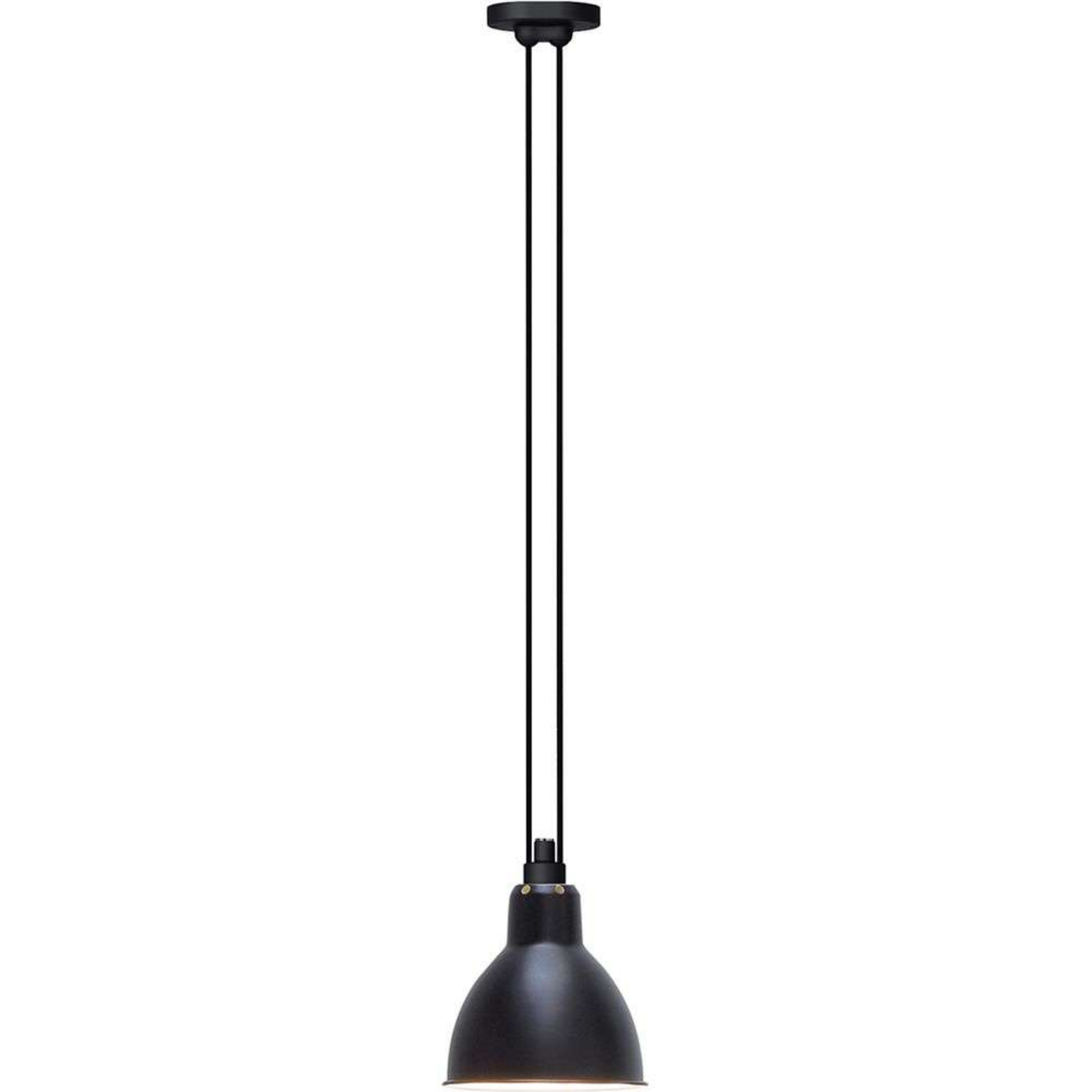 322 L Suspension Round Black - Lampe Gras