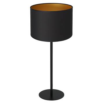 Soho bordlampe, cylinderformet 56 cm, sort/guld