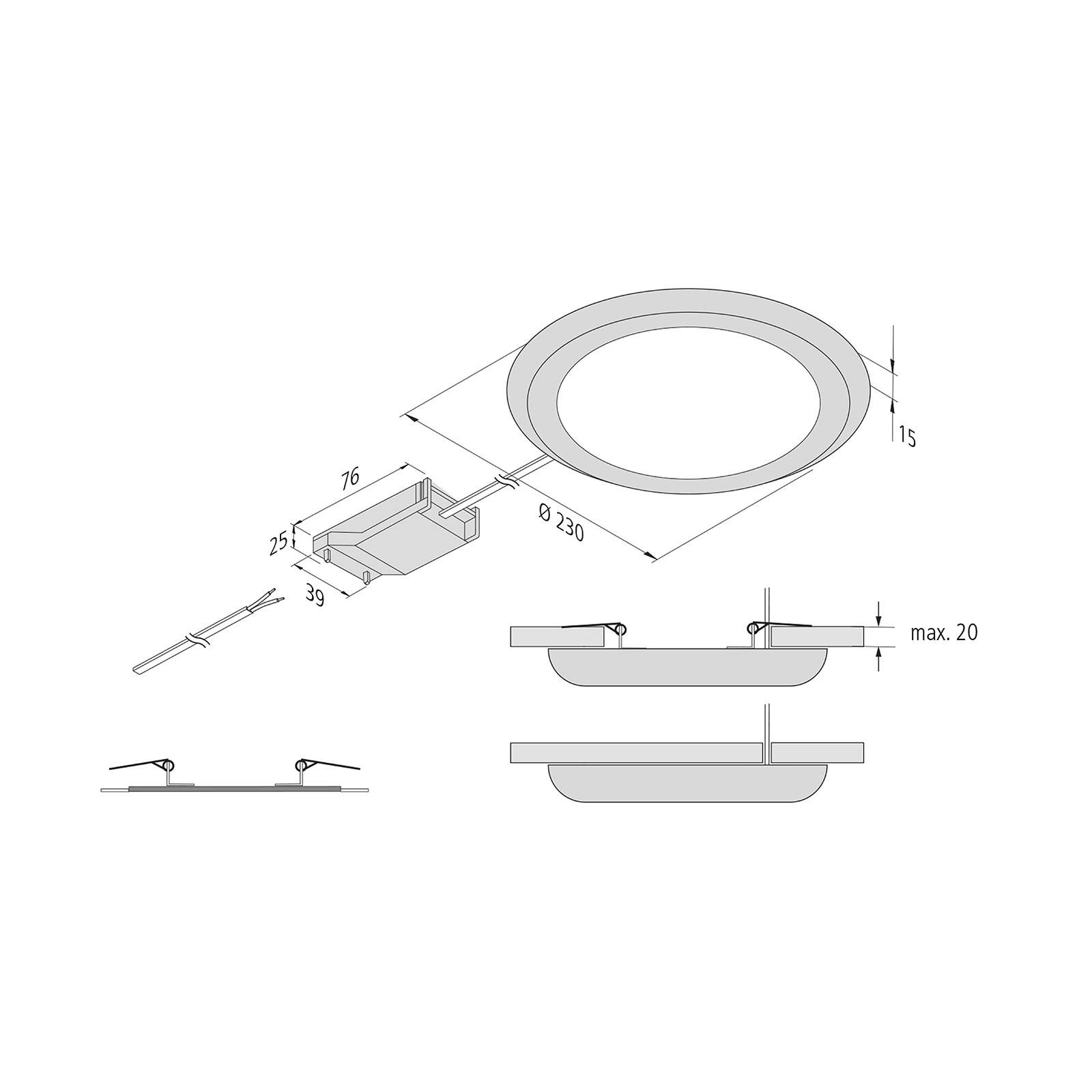 Lampa LED FR 65/205 chrom 2 700 K