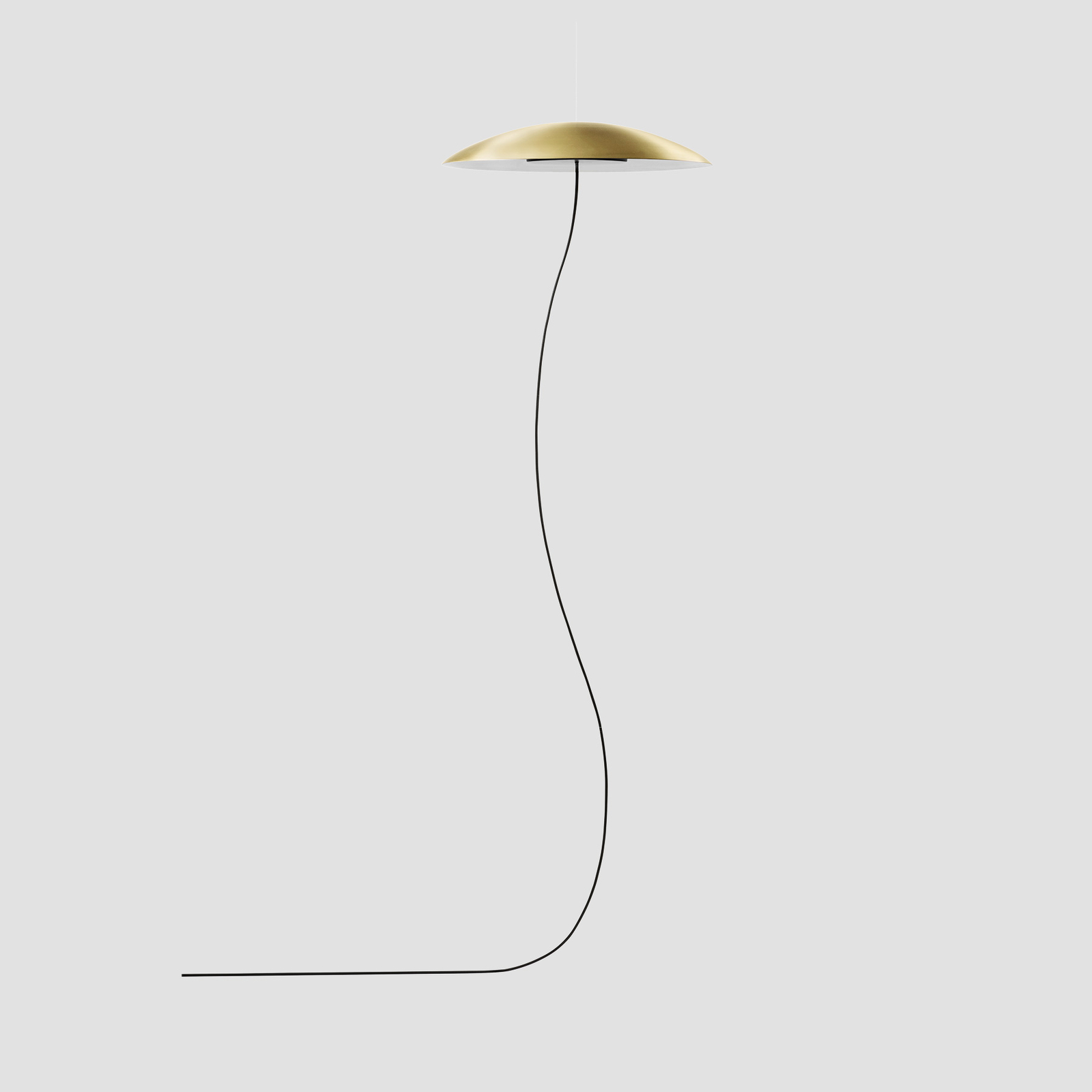 LEDS-C4 Noway Single LED floor lamp curved, gold