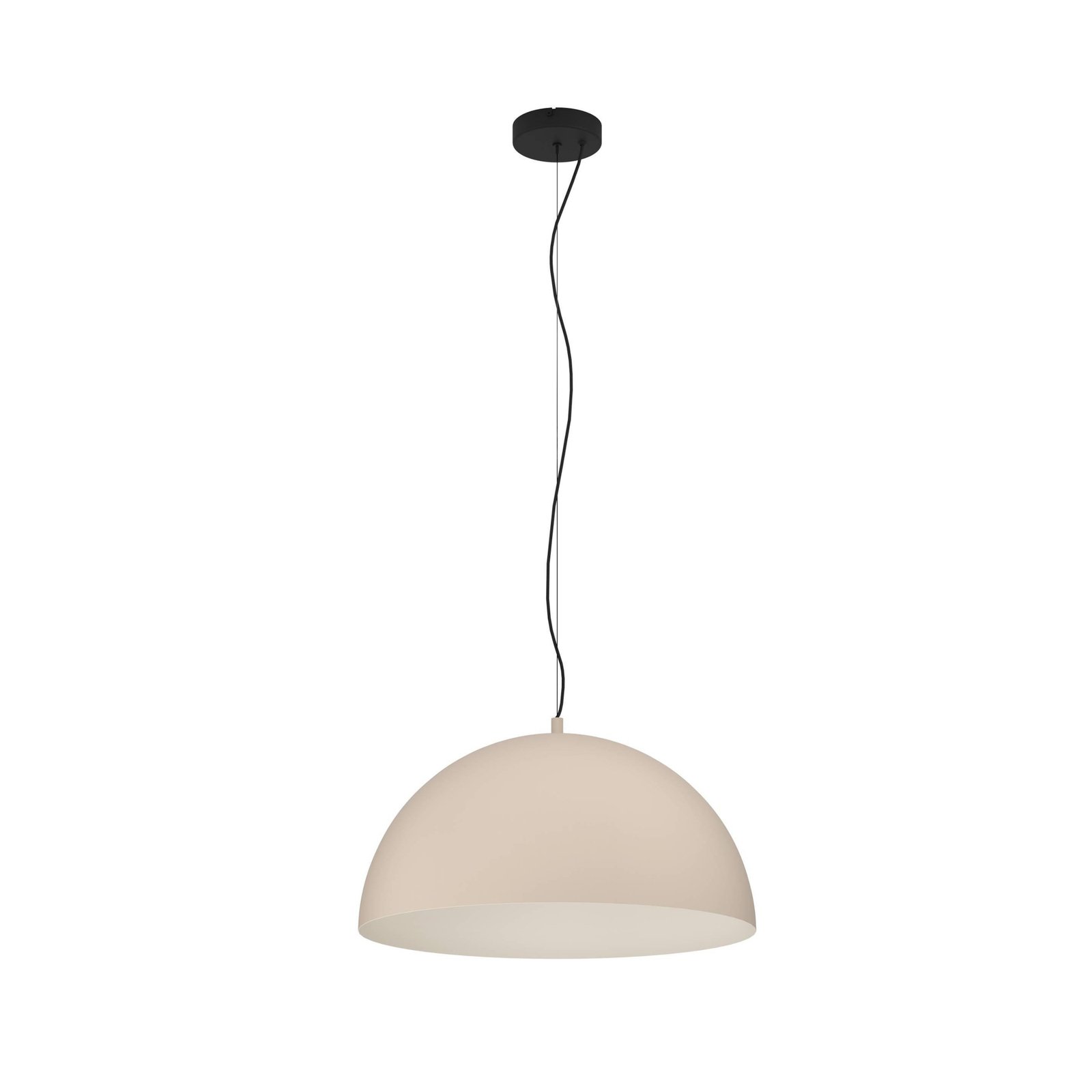 Gaetano 1 hanglamp, Ø 53 cm, zand/crème, staal