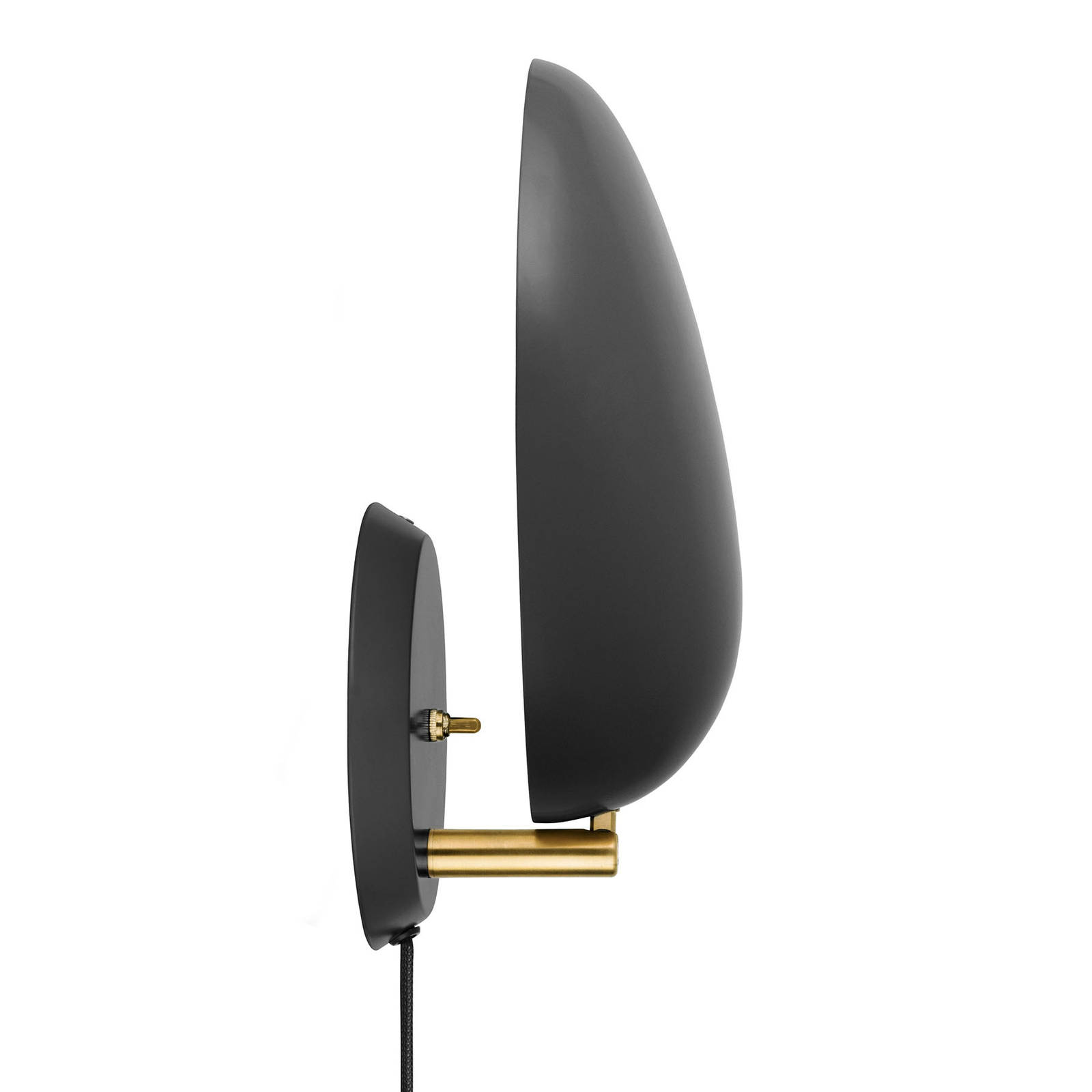 GUBI Cobra design-wandlamp zwart met stekker