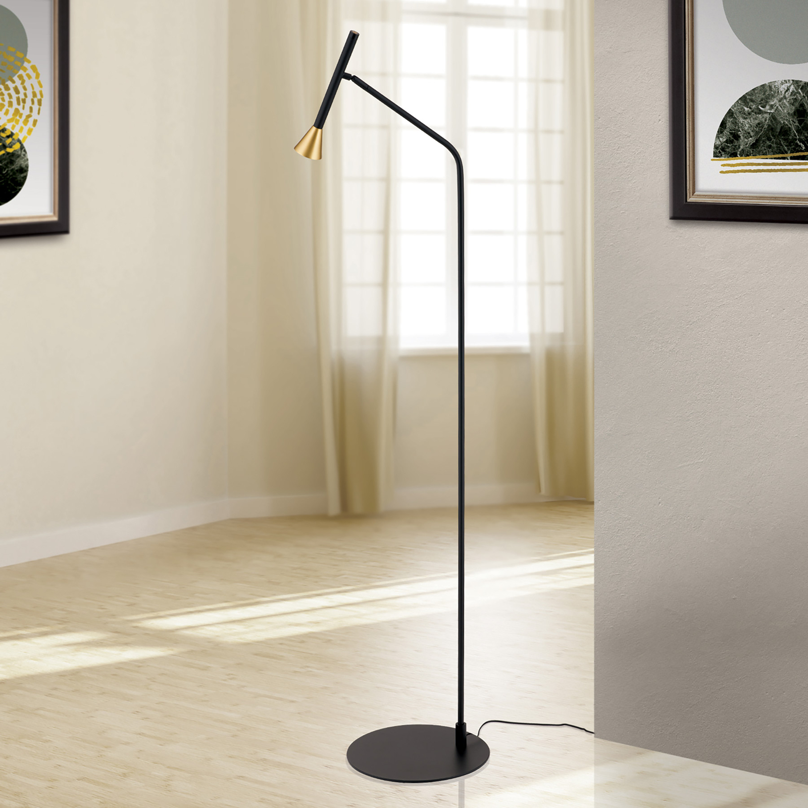 Odeon LED floor lamp with a touch dimmer