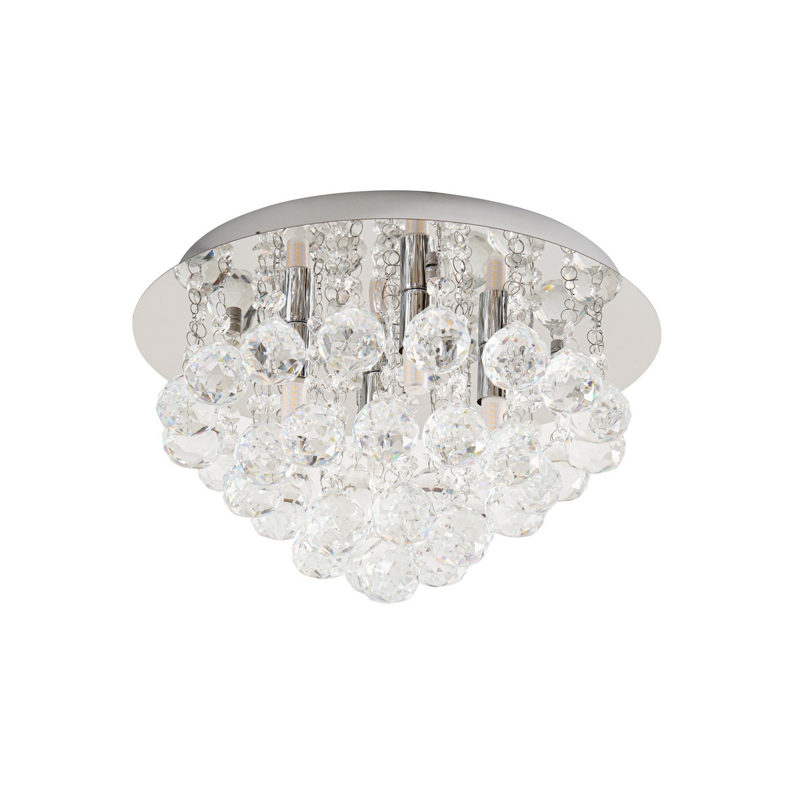 Lindby Deckenleuchte Antonino, Ø 35 cm, 4-flg., Kristall, G9 Lindby Deckenleuchte Antonino, Ø 35 cm, 4-flg., Kristall, G9