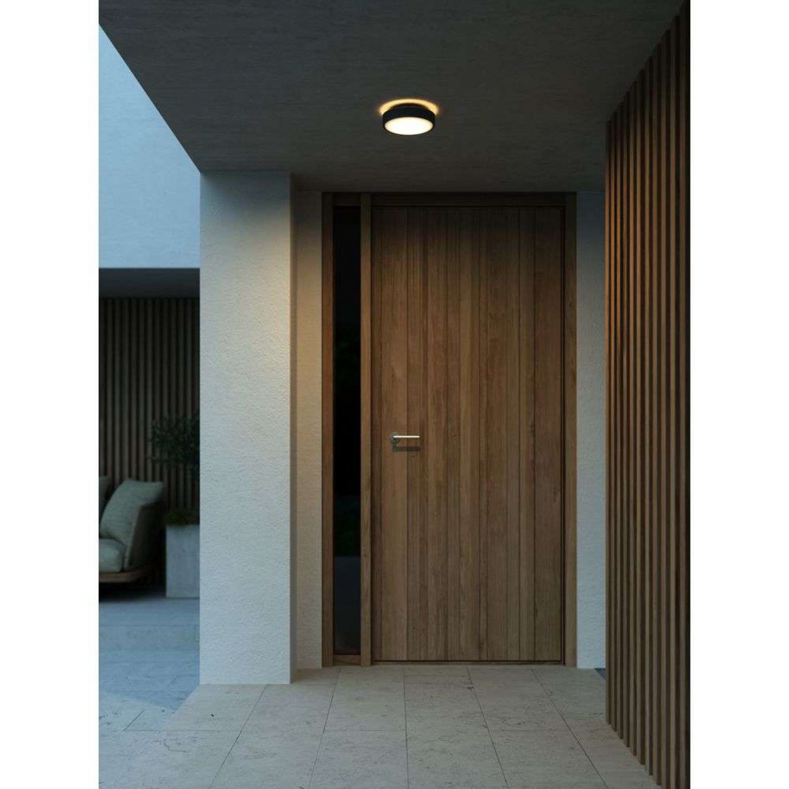 Oliver Round Aplica de Exterior Black - Nordlux