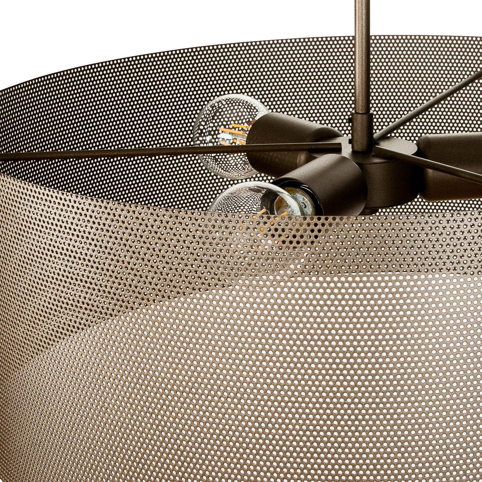 Lampa sufitowa Zofia, brąz kawowy, metal, Ø 50 cm, 3-punktowa, E27