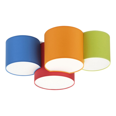 Taklampe Mona fire lyskilder, flerfarget