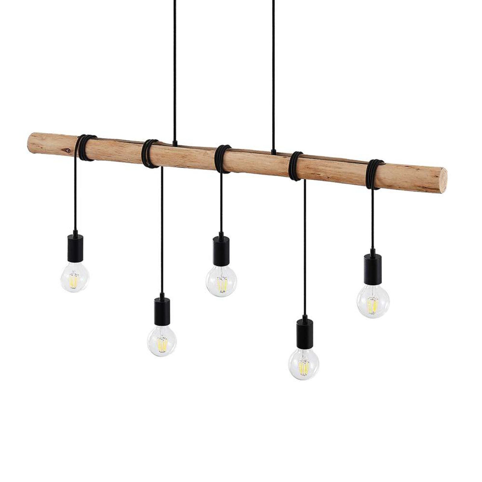 Rom Candeeiro Suspenso Black/Wood - Lindby