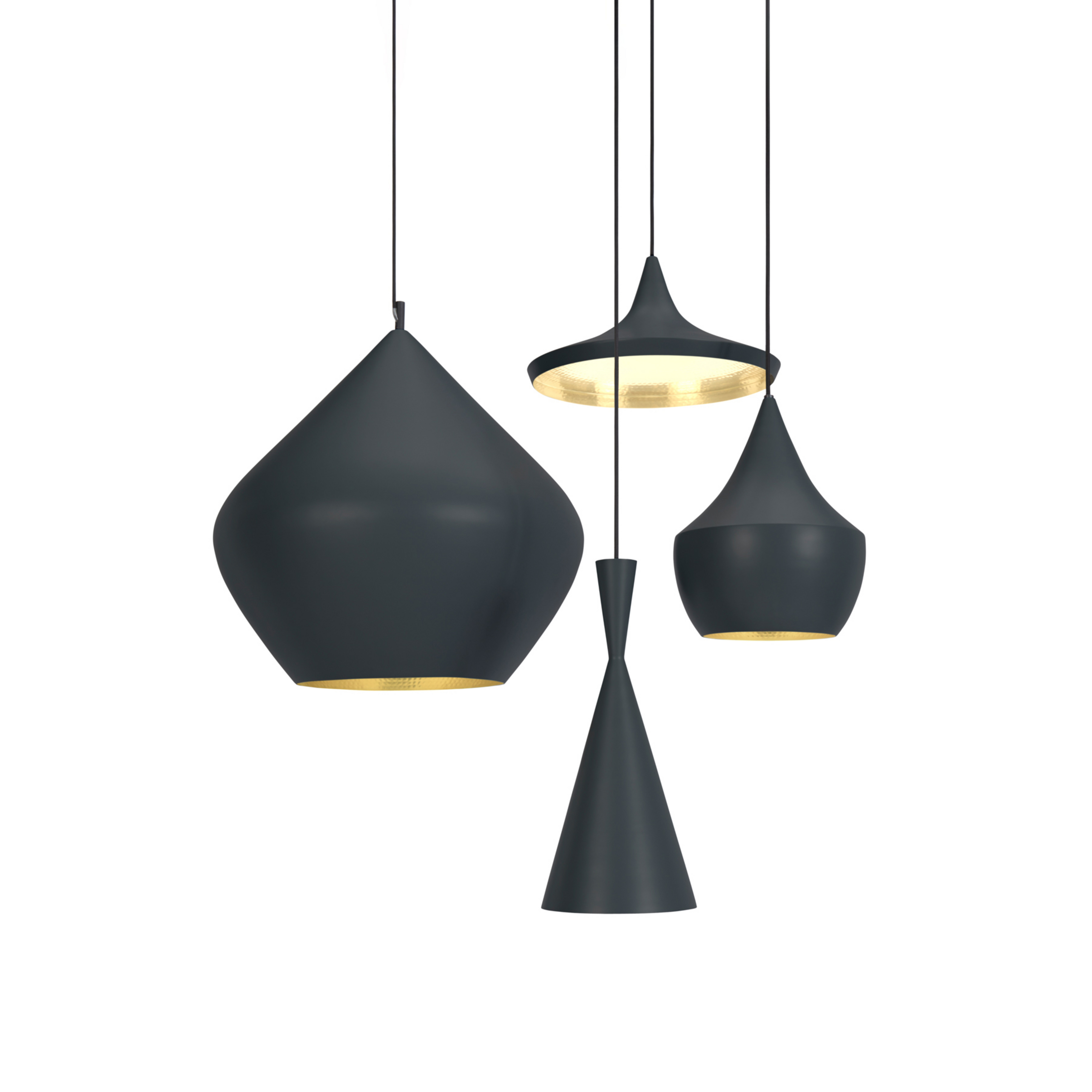 Tom Dixon Beat Range Round suspension x4 noire
