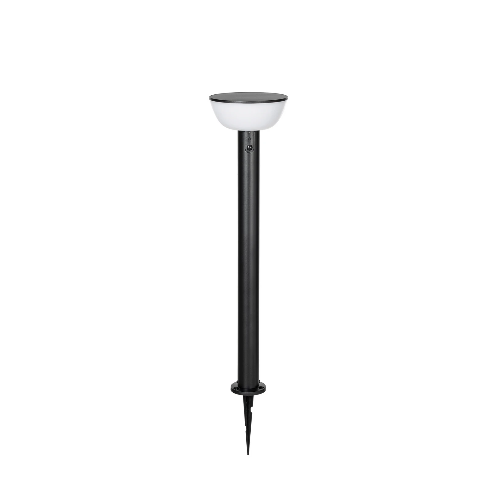 Lindby LED-solcellsdriven vägbelysning Obintu, svart, 63 cm, sensor
